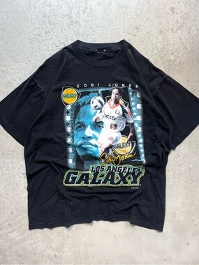 Rare Vintage LA Galaxy MLS Cobi Jones 2000 Men’s Black Player Tee XL 23x29